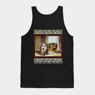 ANTIQUE ROMAN MOSAICS ,GREEK COMEDY THEATER MASKS Tank Top